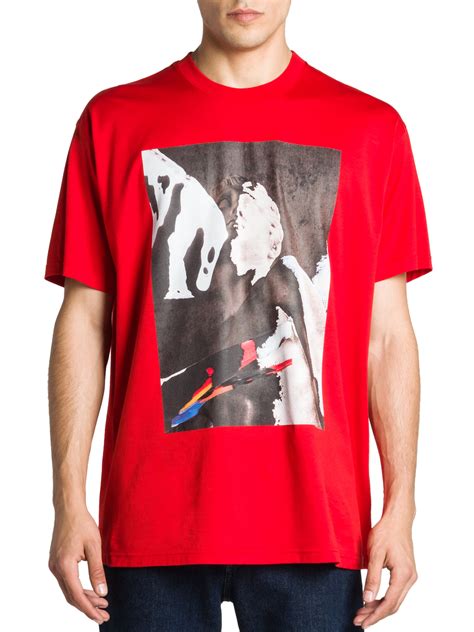 givenchy red signature tee|Givenchy graphic tee.